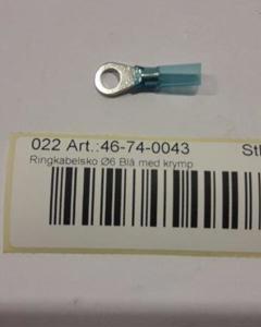 Ring shoe Ø6 Blue with shrink